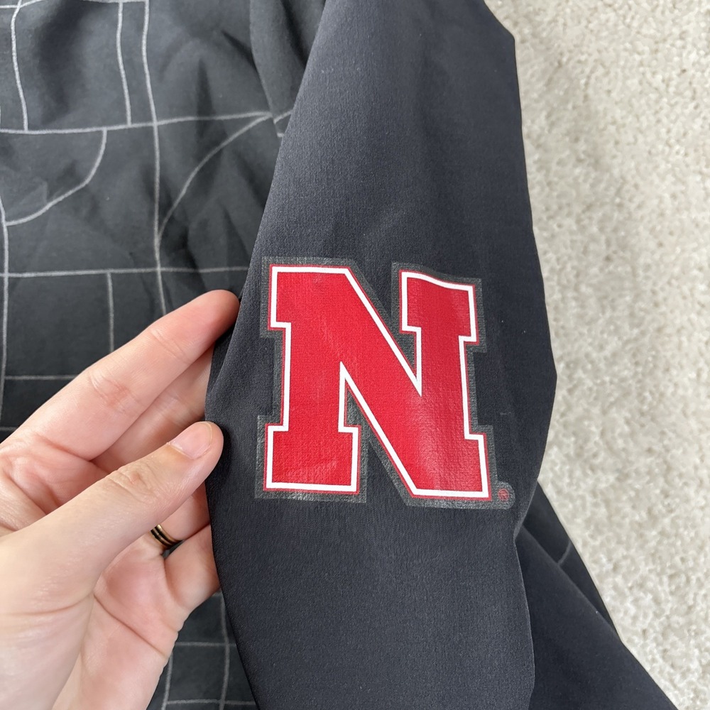 Adidas Nebraska Huskers Playoff FZ Jacket Men's Size XL Black Team Issue - Picture 8 of 14